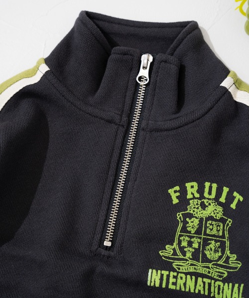 FRUIT OF THE LOOM(フルーツオブザルーム)の「ハーフジップスウェット / キッズ / スポーツ / ユニセックス(スウェット・キッズ・ブラック/パープル・110cm/130cm/150cm)」の7枚目の写真
