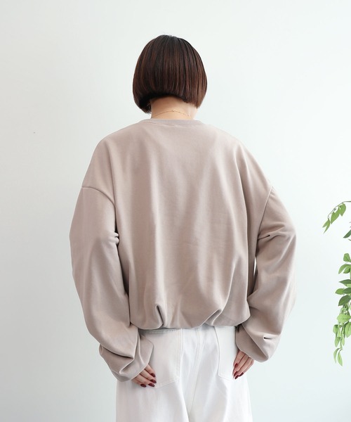 aimoha（アイモハ）の「裏毛袖タックバルーンプルオーバー（その他トップス・レディース・グレイッシュベージュ/アイボリー/グレー/ブラック・FREE）」の10枚目の写真