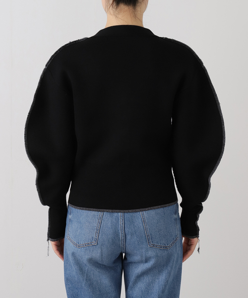 PROVOKE (プロヴォーク)の「【PROVOKE/プロヴォーク】 COCOON SLEEVE VN CD:カーディガン(ニット/セーター・レディース・ブラック・FREE)」の10枚目の写真