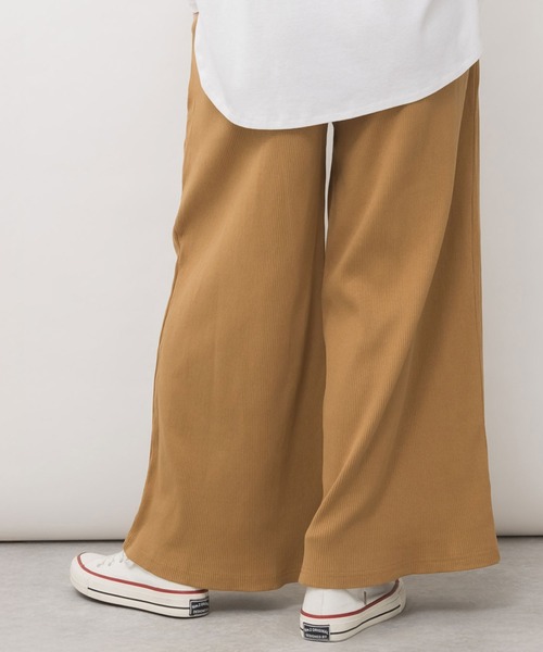 MARAI(マーライ)の「リブワイドパンツ イージーパンツ(その他パンツ・レディース・ブラック/キャメル/グレー・LL/M/4L/L/3L)」の8枚目の写真