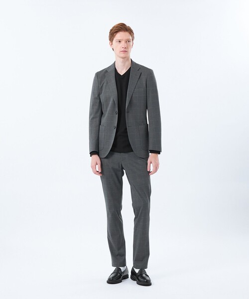 MACKINTOSH PHILOSOPHY(マッキントッシュ フィロソフィー)の「テーラードジャージー パンツ ウインドペンプリント(その他パンツ・メンズ・ネイビー・40/38)」の2枚目の写真