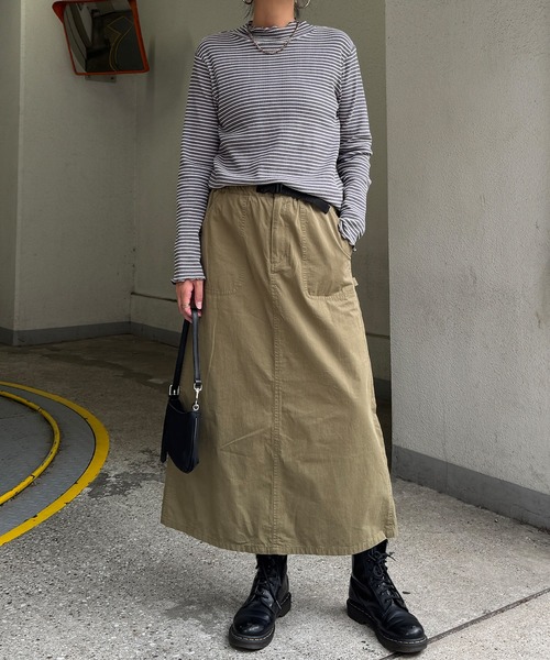 LBC（エルビーシー）の「ミニワッフルタートルボーダーロンT（Tシャツ/カットソー・レディース・ホワイト/ブラック/ネイビー/グレー・M/L）」の10枚目の写真