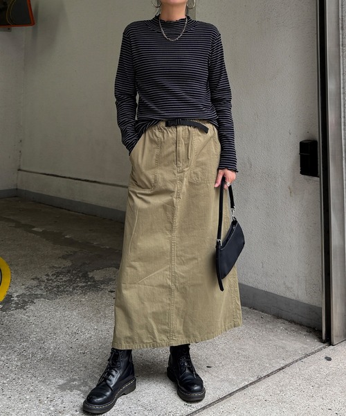 LBC（エルビーシー）の「ミニワッフルタートルボーダーロンT（Tシャツ/カットソー・レディース・ホワイト/ブラック/ネイビー/グレー・M/L）」の11枚目の写真