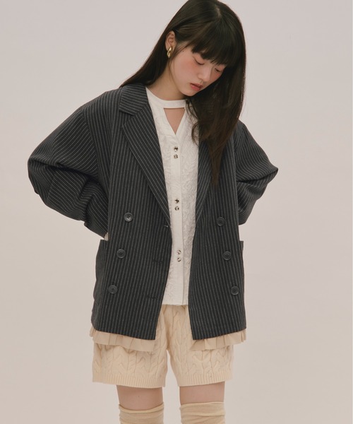 loin nuit（ロワンニュイ）の「volume sleeve blouse / ボリュームスリーブブラウス（シャツ/ブラウス・レディース・グレー/オフホワイト・FREE）」の12枚目の写真