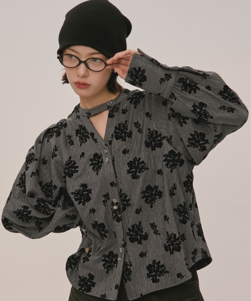 loin nuit（ロワンニュイ）の「volume sleeve blouse / ボリュームスリーブブラウス（シャツ/ブラウス・レディース・グレー/オフホワイト・FREE）」の17枚目の写真