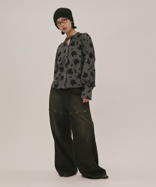 loin nuit（ロワンニュイ）の「volume sleeve blouse / ボリュームスリーブブラウス（シャツ/ブラウス・レディース・グレー/オフホワイト・FREE）」の21枚目の写真