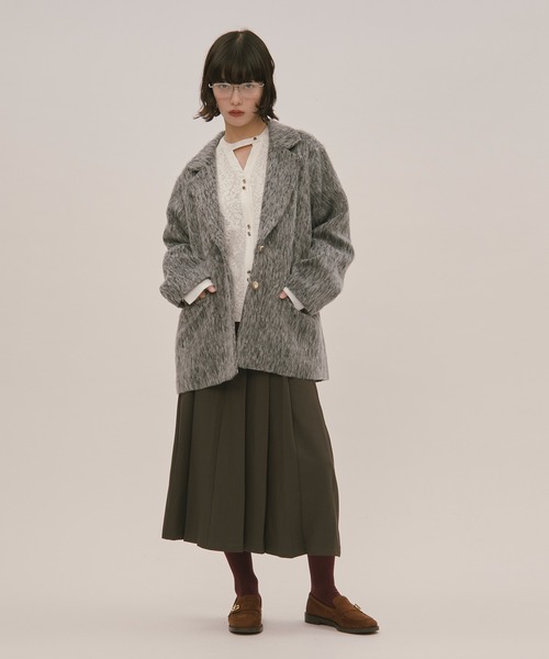 loin nuit（ロワンニュイ）の「volume sleeve blouse / ボリュームスリーブブラウス（シャツ/ブラウス・レディース・グレー/オフホワイト・FREE）」の15枚目の写真