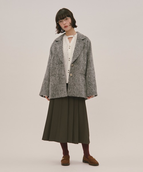 loin nuit（ロワンニュイ）の「volume sleeve blouse / ボリュームスリーブブラウス（シャツ/ブラウス・レディース・グレー/オフホワイト・FREE）」の16枚目の写真