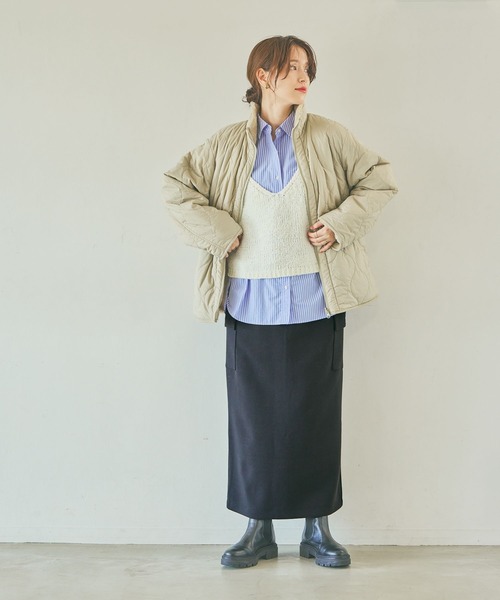 studio CLIP（スタディオクリップ）の「3ゲージシェニールヤーンベスト（ベスト・レディース・アイボリー/ベージュ/ネイビー/ライトグレー・FREE）」の8枚目の写真