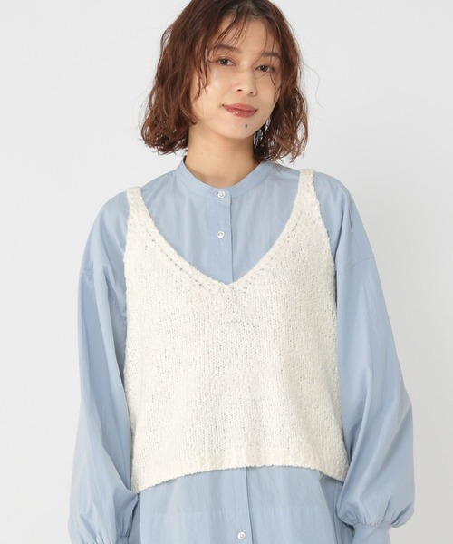 studio CLIP（スタディオクリップ）の「3ゲージシェニールヤーンベスト（ベスト・レディース・アイボリー/ベージュ/ネイビー/ライトグレー・FREE）」の11枚目の写真