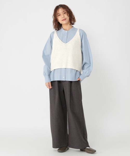 studio CLIP（スタディオクリップ）の「3ゲージシェニールヤーンベスト（ベスト・レディース・アイボリー/ベージュ/ネイビー/ライトグレー・FREE）」の12枚目の写真