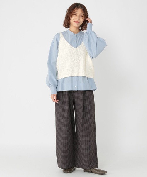 studio CLIP（スタディオクリップ）の「3ゲージシェニールヤーンベスト（ベスト・レディース・アイボリー/ベージュ/ネイビー/ライトグレー・FREE）」の13枚目の写真