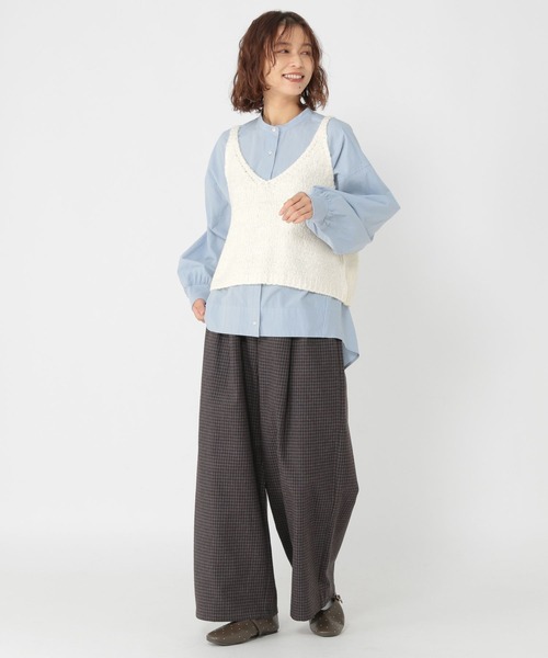 studio CLIP（スタディオクリップ）の「3ゲージシェニールヤーンベスト（ベスト・レディース・アイボリー/ベージュ/ネイビー/ライトグレー・FREE）」の14枚目の写真