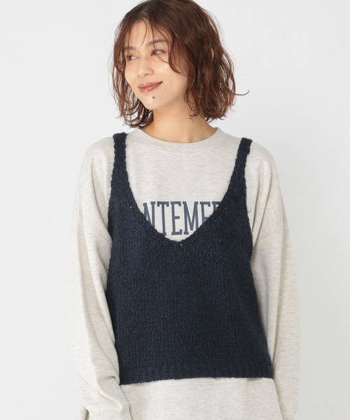 studio CLIP（スタディオクリップ）の「3ゲージシェニールヤーンベスト（ベスト・レディース・アイボリー/ベージュ/ネイビー/ライトグレー・FREE）」の21枚目の写真