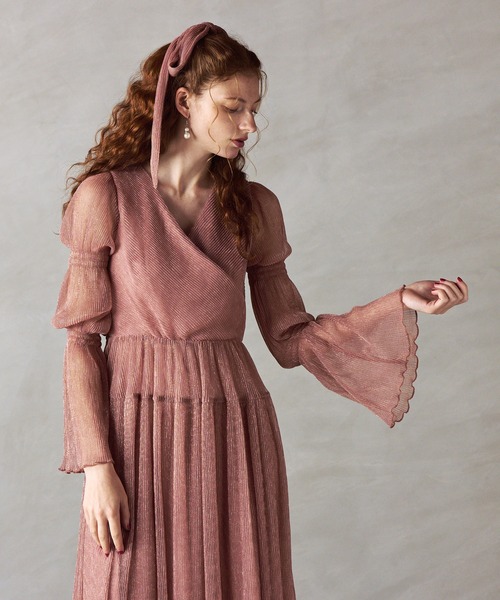 darial（ダリアル）の「【darial】lame pleats dress ラメ プリーツ ドレス（ドレス・レディース・ピンク/シルバー×ゴールド/ブラック・S/M）」の10枚目の写真