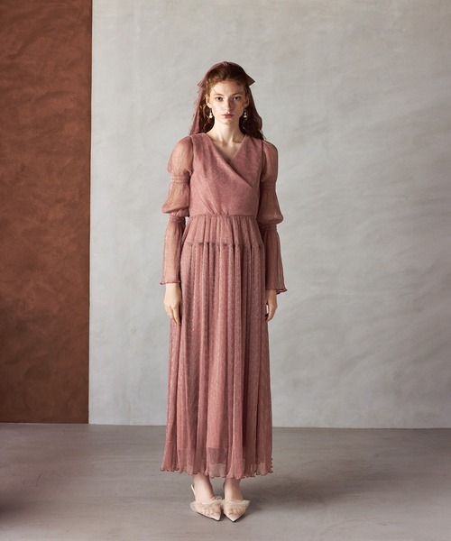 セール】【darial】lame pleats dress ラメ プリーツ ドレス（ドレス