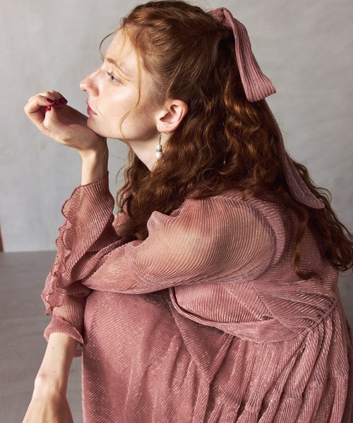 darial（ダリアル）の「【darial】lame pleats dress ラメ プリーツ ドレス（ドレス・レディース・ピンク/シルバー×ゴールド/ブラック・S/M）」の5枚目の写真