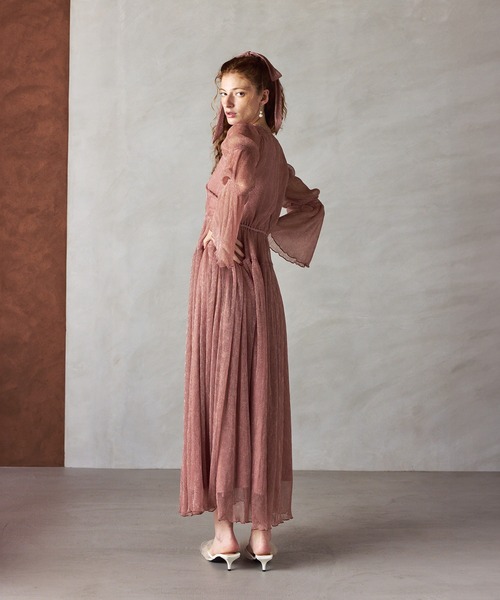 darial】lame pleats dress ラメ プリーツ ドレス（ドレス）｜DAZZY