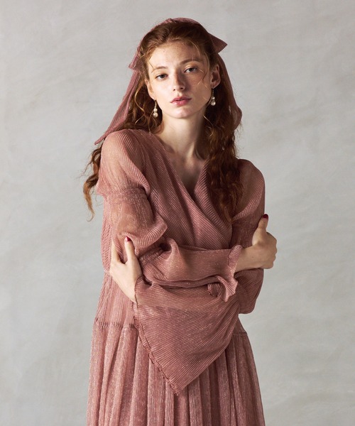 darial（ダリアル）の「【darial】lame pleats dress ラメ プリーツ ドレス（ドレス・レディース・ピンク/シルバー×ゴールド/ブラック・S/M）」の9枚目の写真