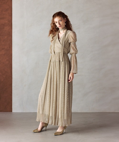 darial（ダリアル）の「【darial】lame pleats dress ラメ プリーツ ドレス（ドレス・レディース・ピンク/シルバー×ゴールド/ブラック・S/M）」の20枚目の写真