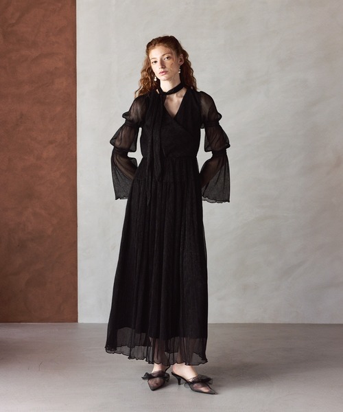 セール】【darial】lame pleats dress ラメ プリーツ ドレス（ドレス