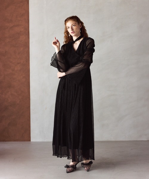 darial（ダリアル）の「【darial】lame pleats dress ラメ プリーツ ドレス（ドレス・レディース・ピンク/シルバー×ゴールド/ブラック・S/M）」の15枚目の写真