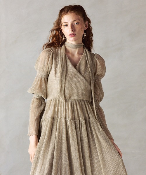 darial（ダリアル）の「【darial】lame pleats dress ラメ プリーツ ドレス（ドレス・レディース・ピンク/シルバー×ゴールド/ブラック・S/M）」の19枚目の写真