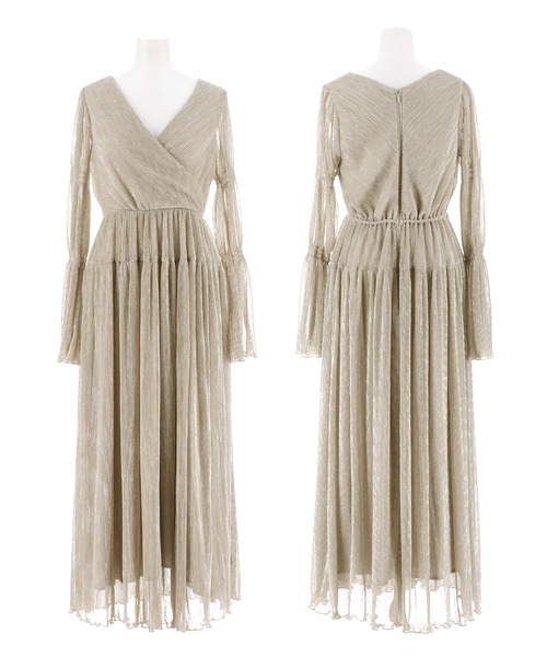 セール】【darial】lame pleats dress ラメ プリーツ ドレス（ドレス