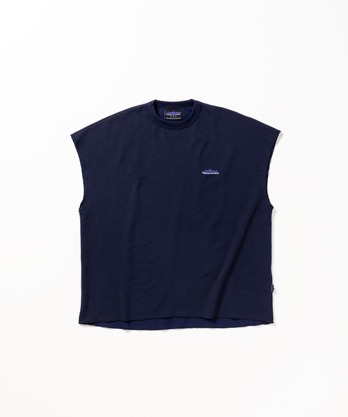 THOUSAND MILE（サウザンドマイル）の「[L's]FRENCH SLEEVE T-SHIRT TECH WAFFLE/フレンチスリーブTシャツ（Tシャツ/カットソー・レディース・グレイッシュベージュ/オフホワイト/ネイビー/スミクロ・FREE）」の2枚目の写真