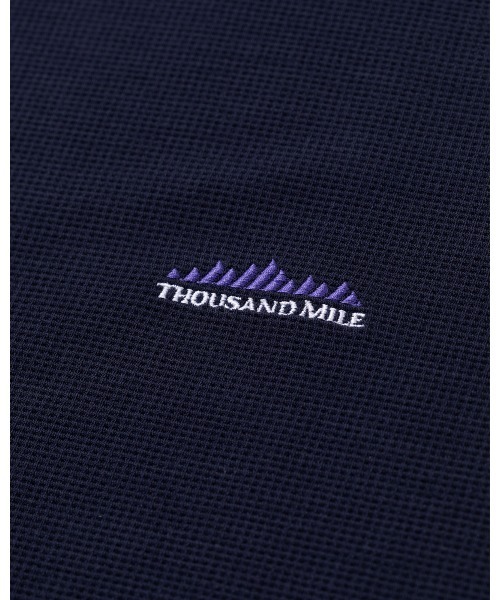 THOUSAND MILE（サウザンドマイル）の「[L's]FRENCH SLEEVE T-SHIRT TECH WAFFLE/フレンチスリーブTシャツ（Tシャツ/カットソー・レディース・グレイッシュベージュ/オフホワイト/ネイビー/スミクロ・FREE）」の6枚目の写真