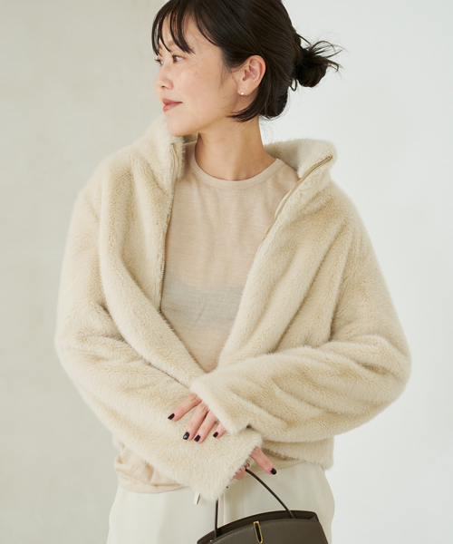 plage（プラージュ）の「DUNO / デュノ 別注 FRAKE コート（ダウンジャケット/コート・レディース・ナチュラル/グレー・FREE）」の9枚目の写真