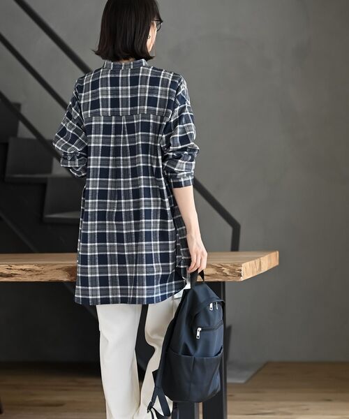 起毛バンドカラーシャツチュニック（チュニック）｜rps（アール