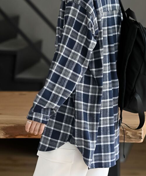 起毛バンドカラーシャツチュニック（チュニック）｜rps（アール