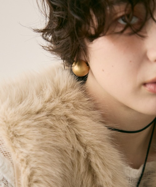 Trish(トリッシュ)の「マットサークルピアス(ピアス(両耳用)・レディース・ゴールド/シルバー・FREE)」の1枚目の写真