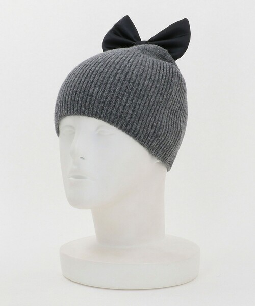 UNITED ARROWS（ユナイテッドアローズ）の「リボン ニットキャップ（ニットキャップ/ビーニー・レディース・グレー系/ブラック・FREE）」の12枚目の写真