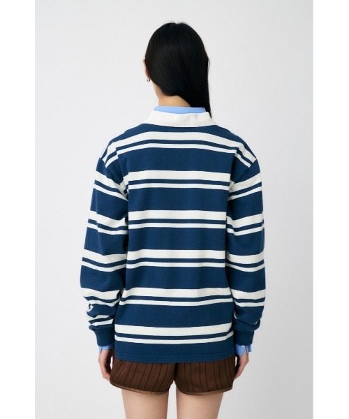 BP/MS STRIPED RUGBY ロングスリーブシャツ（シャツ/ブラウス