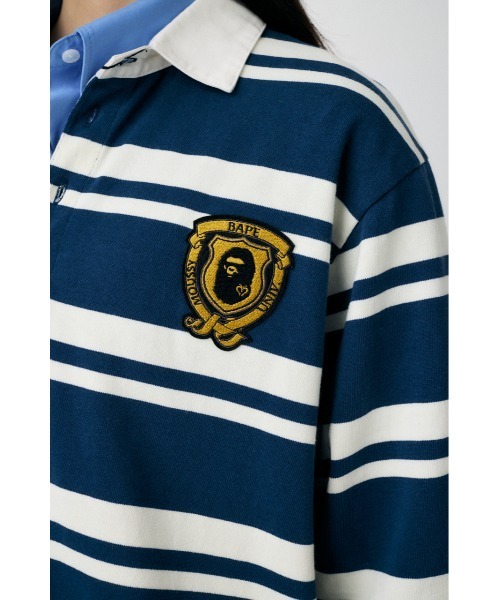 MOUSSY（マウジー）の「BP/MS STRIPED RUGBY ロングスリーブシャツ