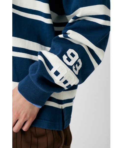 MOUSSY（マウジー）の「BP/MS STRIPED RUGBY ロングスリーブシャツ