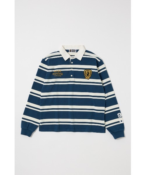 MOUSSY(マウジー)の「BP/MS STRIPED RUGBY ロングスリーブシャツ(シャツ/ブラウス・レディース・ネイビー/バーガンディー・FREE)」の14枚目の写真