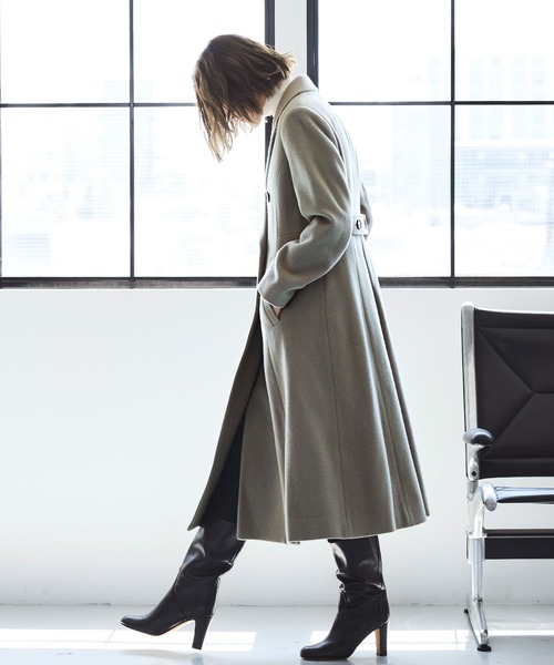 日本生地】フレア チェスターコート ｜ アウター / ウールコート / 尾