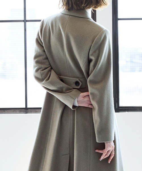 日本生地】フレア チェスターコート ｜ アウター / ウールコート / 尾