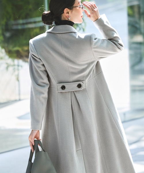 日本生地】フレア チェスターコート ｜ アウター / ウールコート / 尾