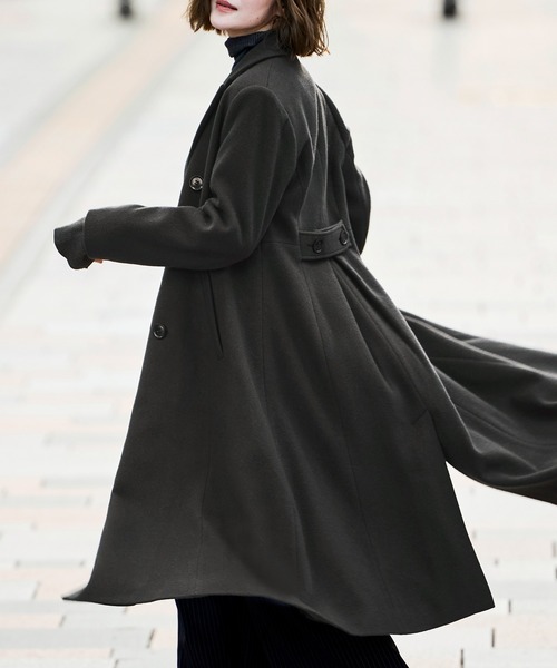 日本生地】フレア チェスターコート ｜ アウター / ウールコート / 尾