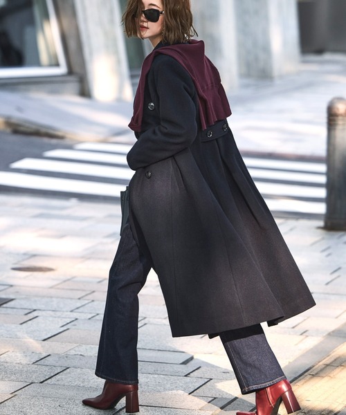 日本生地】フレア チェスターコート ｜ アウター / ウールコート / 尾