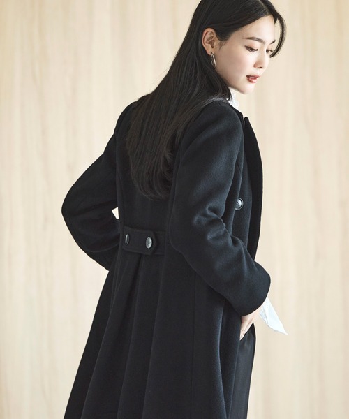 日本生地】フレア チェスターコート ｜ アウター / ウールコート / 尾