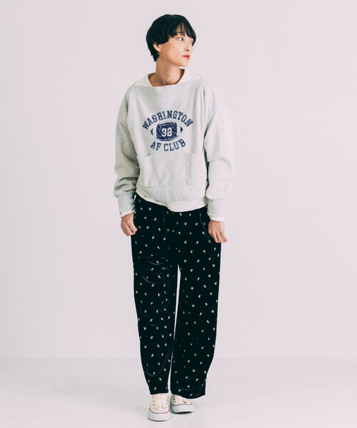 Freada（フリーダ）の「Freada/フリーダ ボートネック 短丈スウェット（スウェット・レディース・グレー/ネイビー・ONE SIZE）」の16枚目の写真