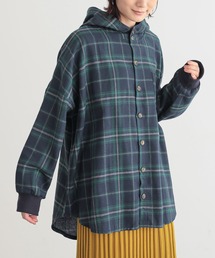チェックシャツパーカー