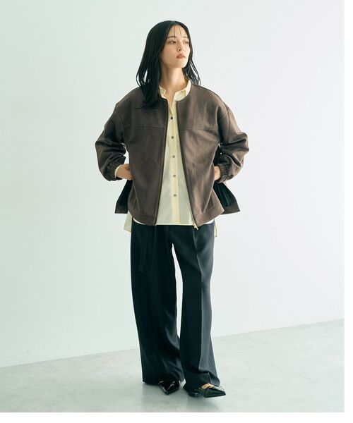 YECCA VECCA(イェッカヴェッカ)の「サイドプリーツノーカラーブルゾン(ブルゾン・レディース・モカ/ブラウン・FREE)」の21枚目の写真