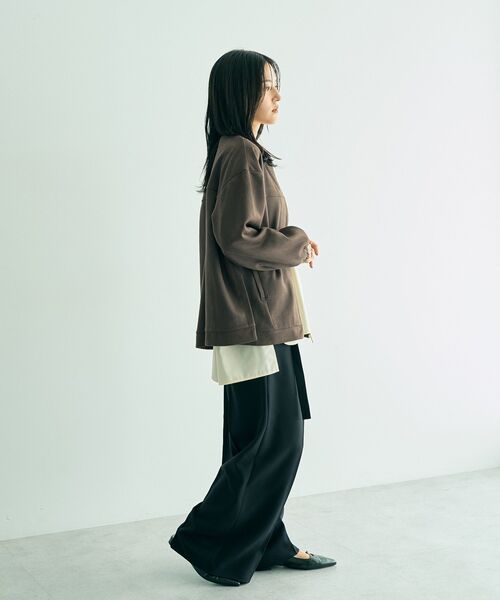 YECCA VECCA(イェッカヴェッカ)の「サイドプリーツノーカラーブルゾン(ブルゾン・レディース・モカ/ブラウン・FREE)」の22枚目の写真