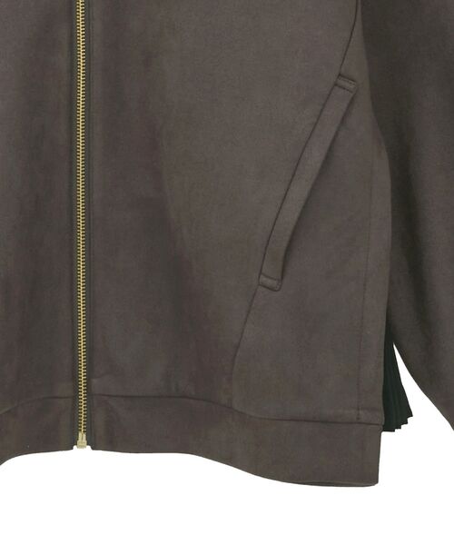 YECCA VECCA(イェッカヴェッカ)の「サイドプリーツノーカラーブルゾン(ブルゾン・レディース・モカ/ブラウン・FREE)」の5枚目の写真